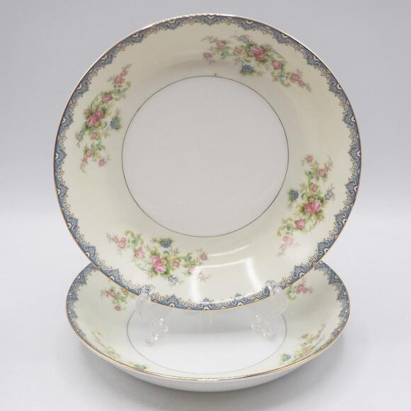 Lot of 2 Coupe Soup Bowl Seneca Blue by Royal Embassy - Picture 1 of 6